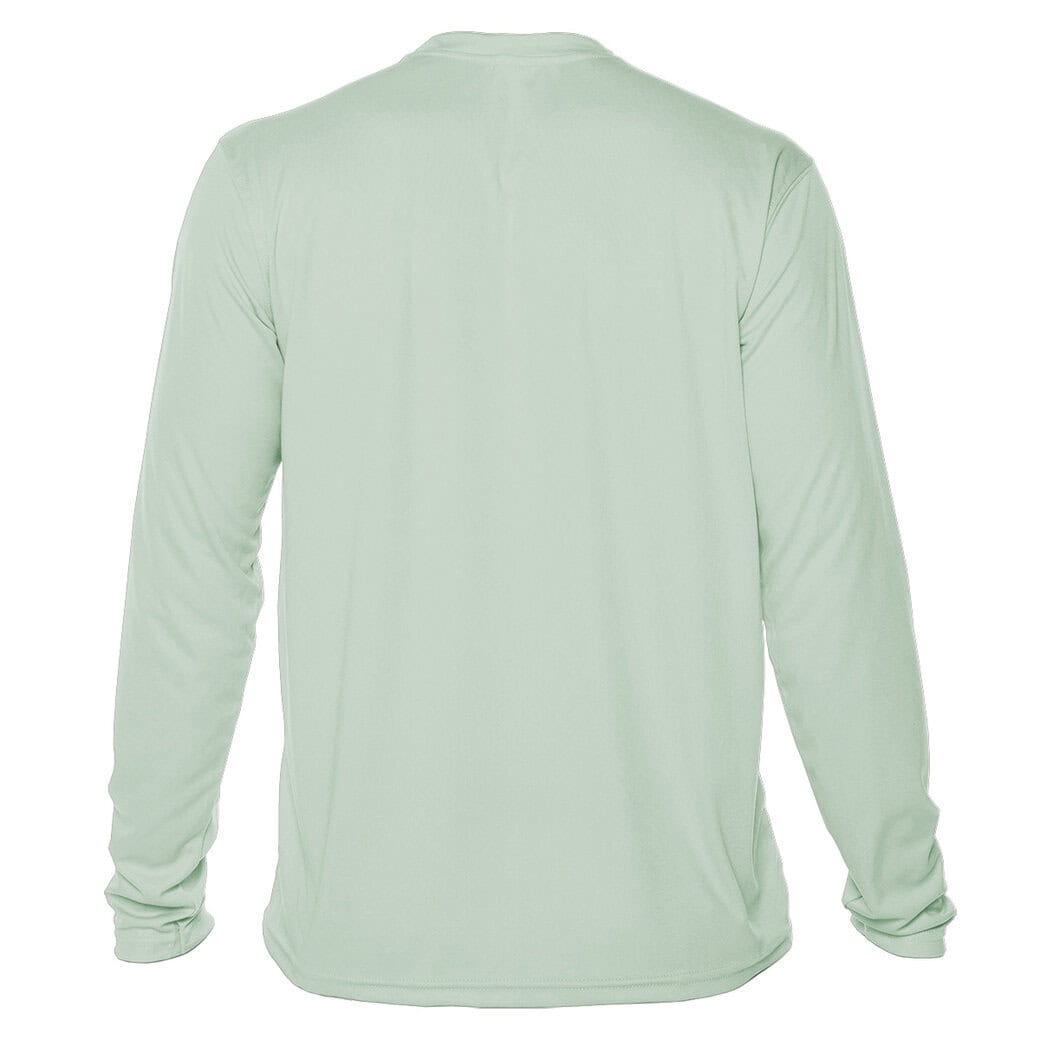 Light green long sleeve T-shirt with "Eyes To The Horizon" design.