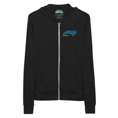 North Carolina – Eyes To The Horizon – Lightweight Zip Hoodie - Image 3