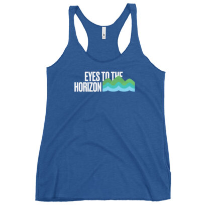 Eyes To The Horizon – Women's Racerback Tank - Image 16