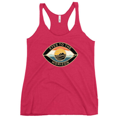 Eyes To The Horizon – Horizon Eye – Women's Racerback Tank - Image 14