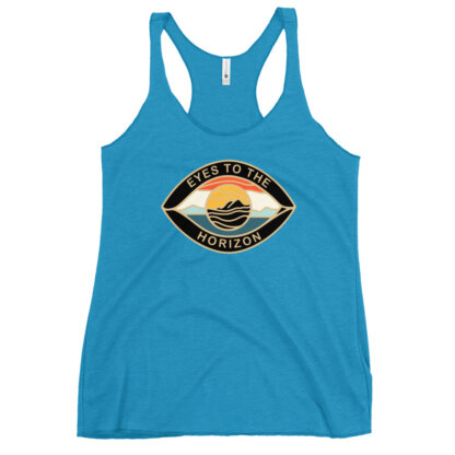 Eyes To The Horizon – Horizon Eye – Women's Racerback Tank - Image 19