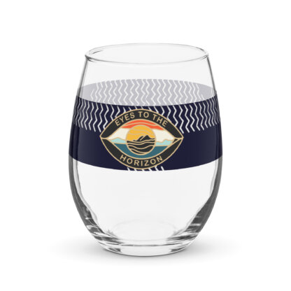 Eyes To The Horizon – Horizon Eye – Stemless Wine Glass